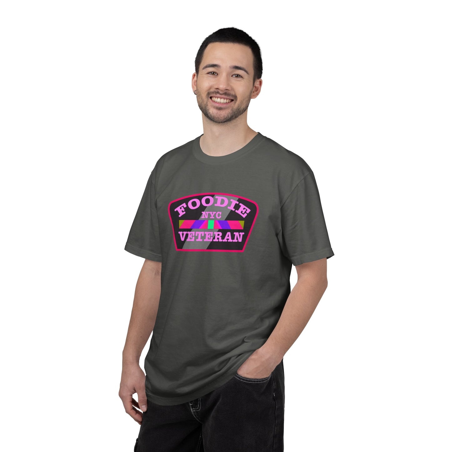 L.O.E.F Foodie Veteran NYC Unisex Tee Shirt (Pink)