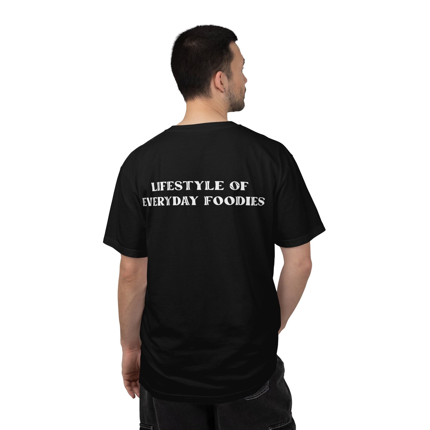 L.O.E.F LIFESTYLE OF EVERYDAY FOODIES Unisex Tee Shirt (White)