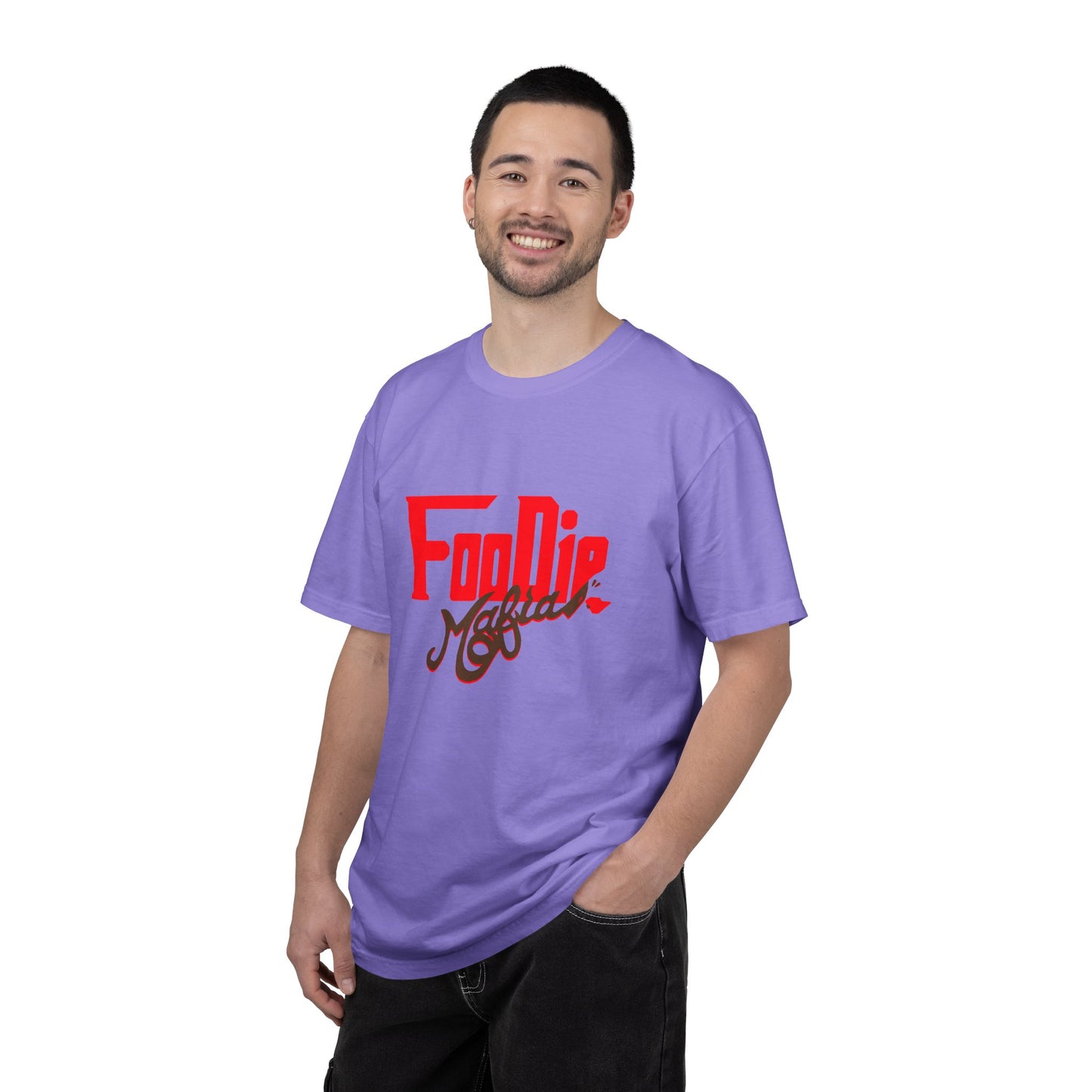 L.O.E.F Red Foodie Mafia Unisex Tee Shirt (Dark Brown)