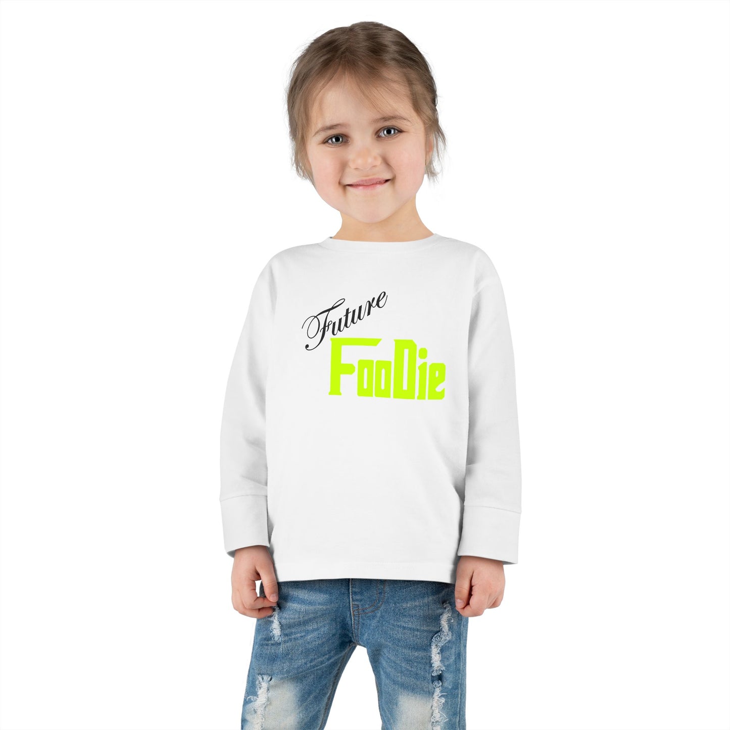 L.O.E.F Future Foodie Toddler Long Sleeve Tee (Neon Yellow)