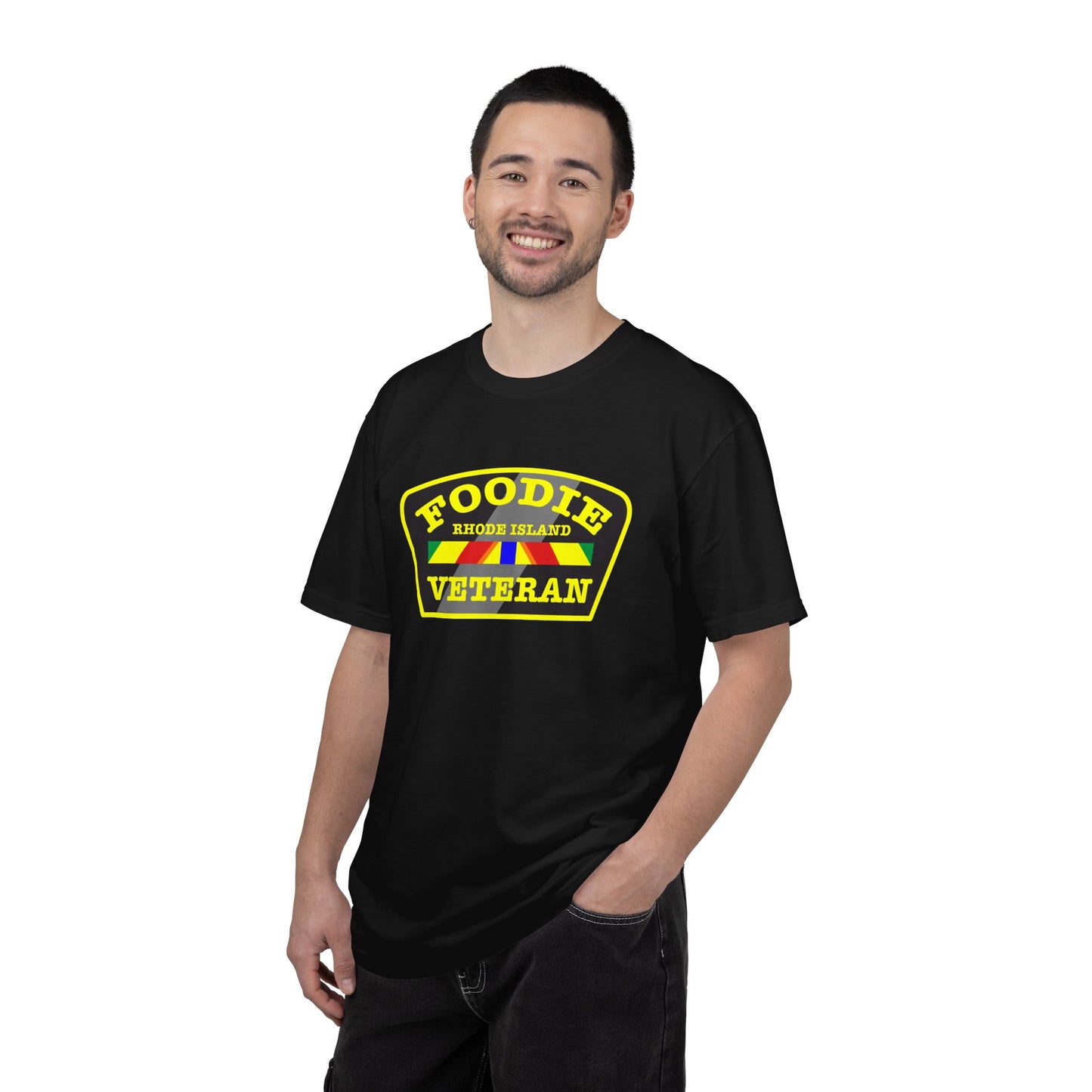 L.O.E.F Foodie Veteran RHODE ISLAND Unisex Tee Shirt (Yellow)