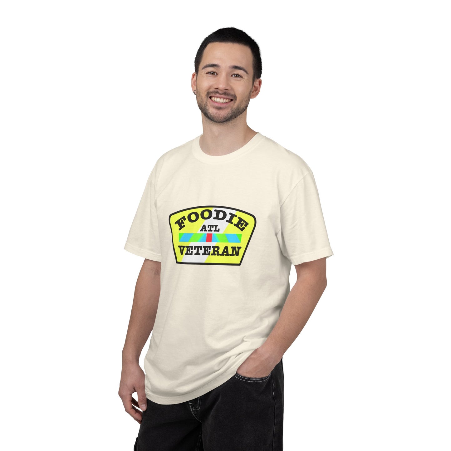 L.O.E.F Foodie Veteran ATL Unisex Tee Shirt (Yellow and Black)