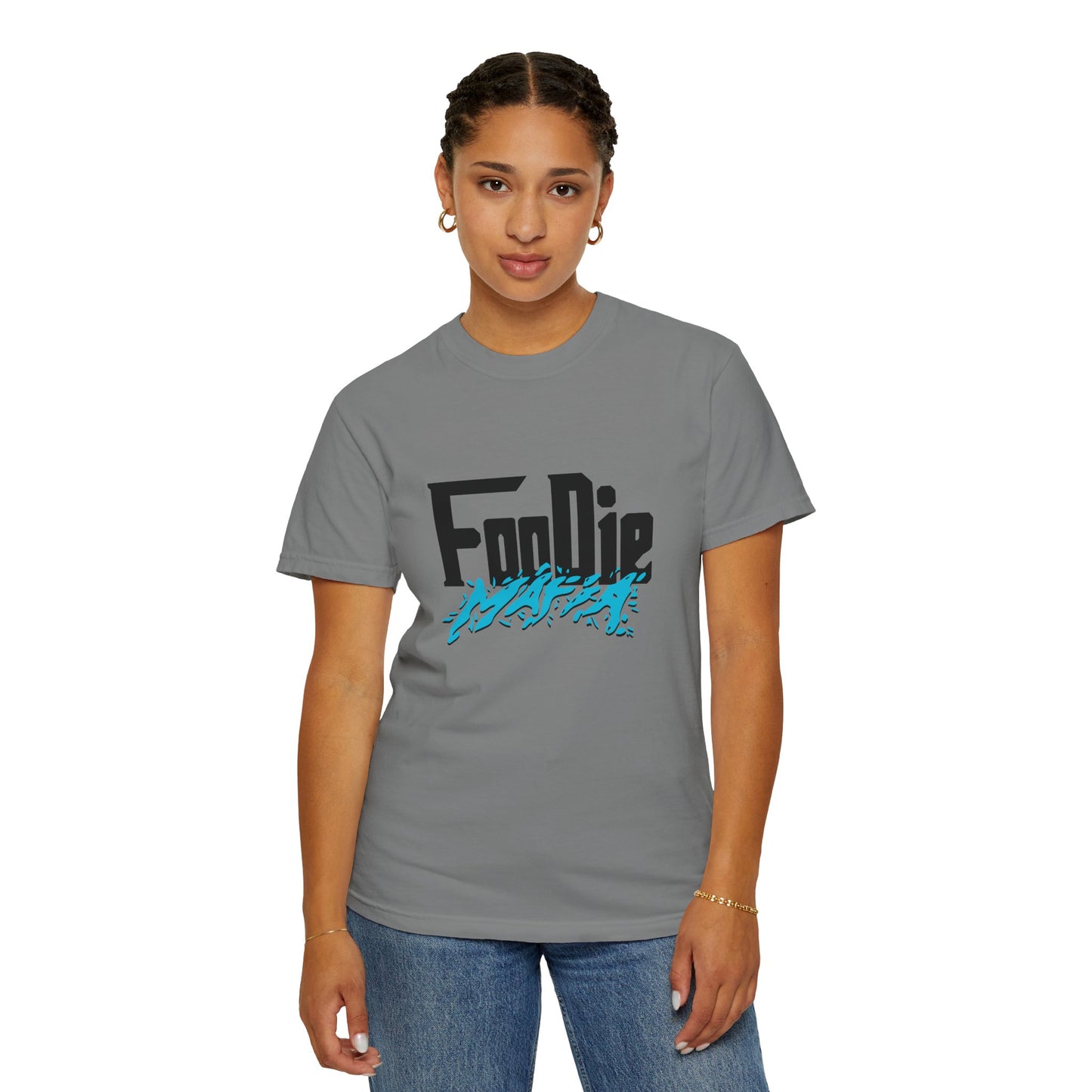 L.O.E.F Foodie Mafia Unisex Tee Shirt (Aqua Blue)