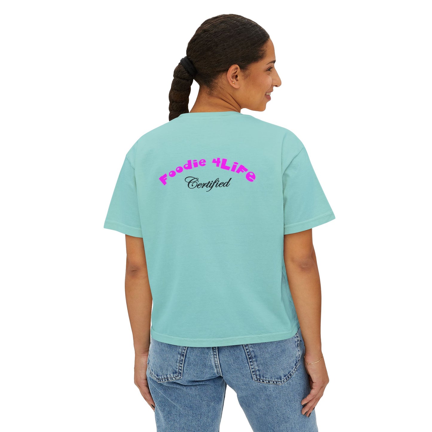 L.O.E.F Foodie 4Life Certified Boxy Tee (Fuchsia)