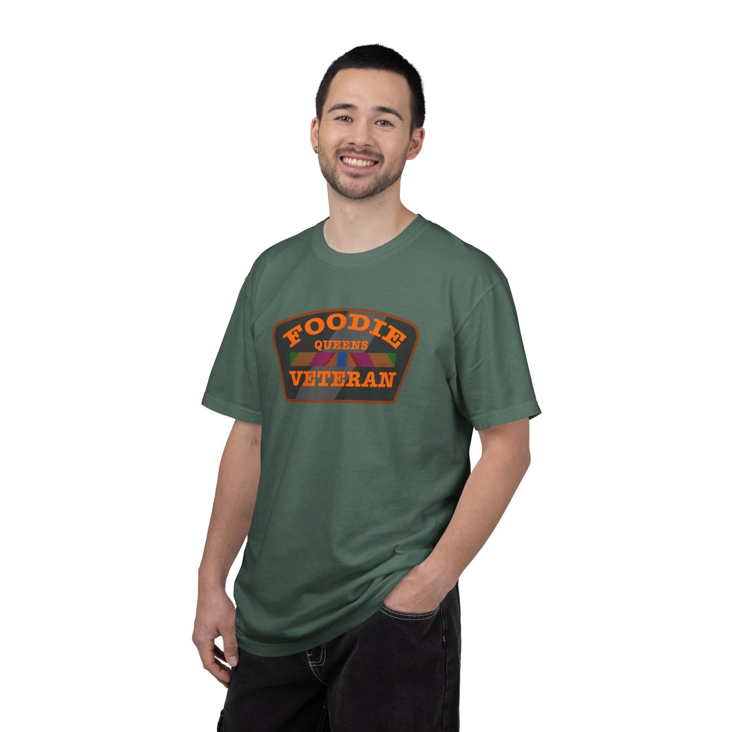L.O.E.F Foodie Veteran QUEENS Unisex Tee Shirt (Orange)