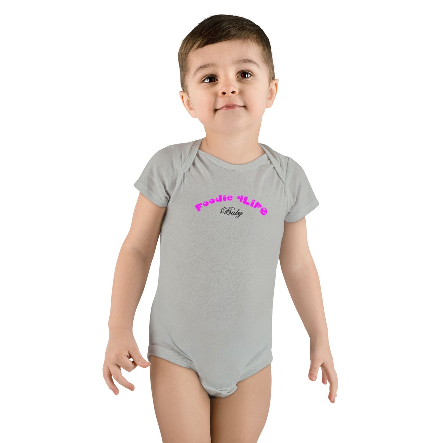 L.O.E.F Foodie 4Life Baby Bodysuit  (Fuchsia)
