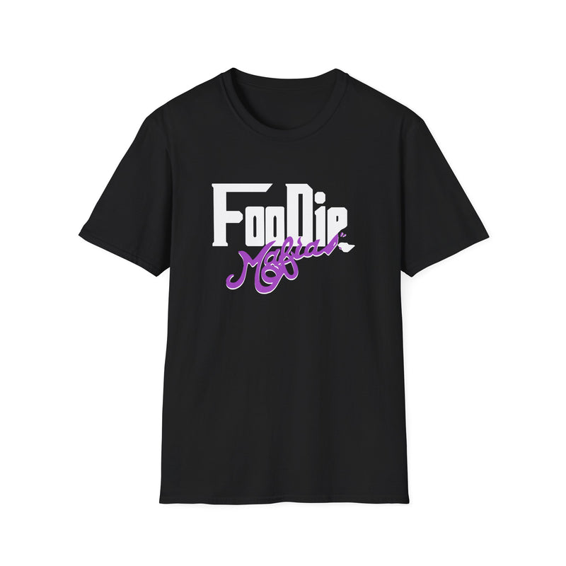 L.O.E.F White Foodie Mafia Unisex Tee Shirt  (Purple)