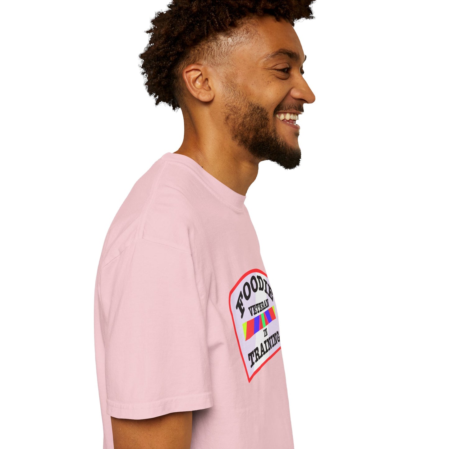 L.O.E.F Foodie Veteran IN TRAINING Unisex Tee Shirt (Soft Pink)