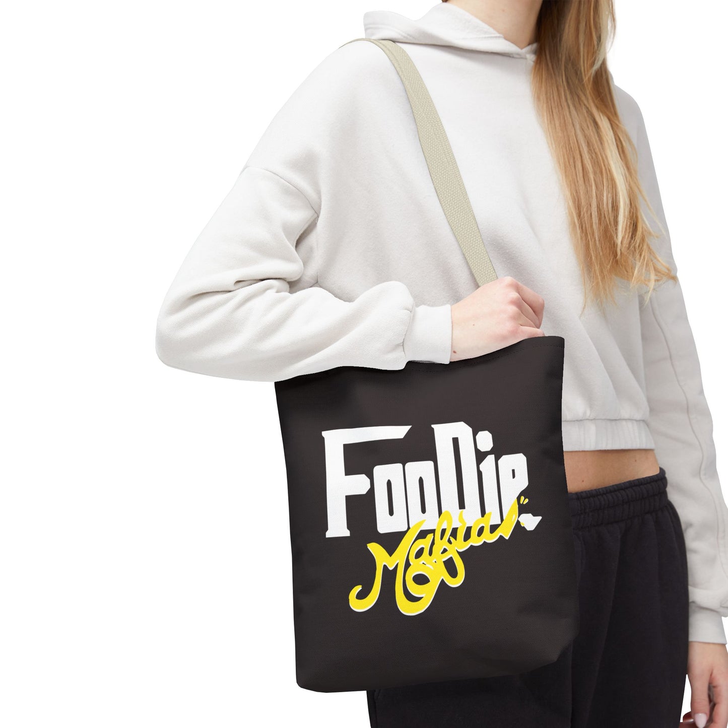 L.O.E.F White Foodie Mafia Tote Bag (Yellow)