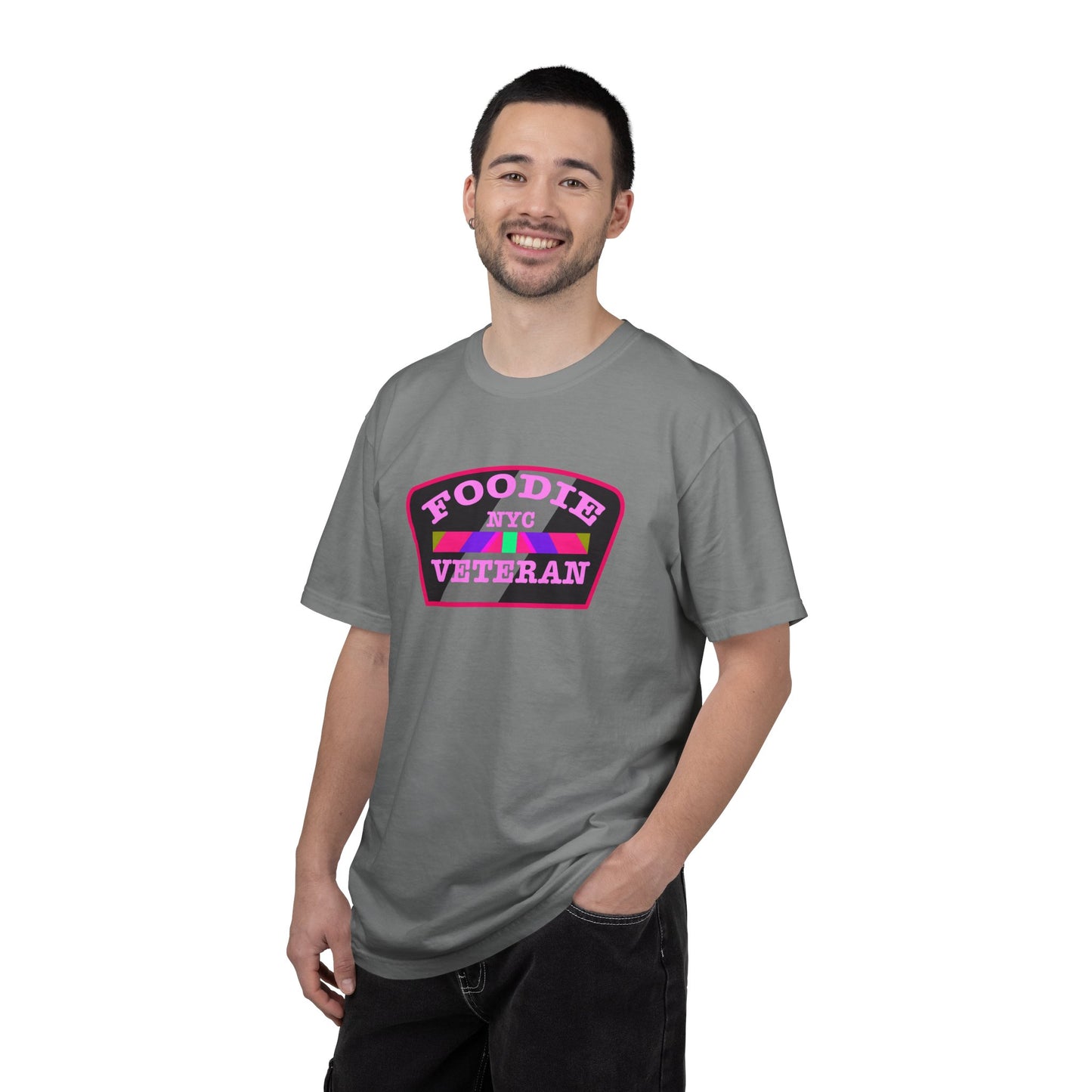 L.O.E.F Foodie Veteran NYC Unisex Tee Shirt (Pink)