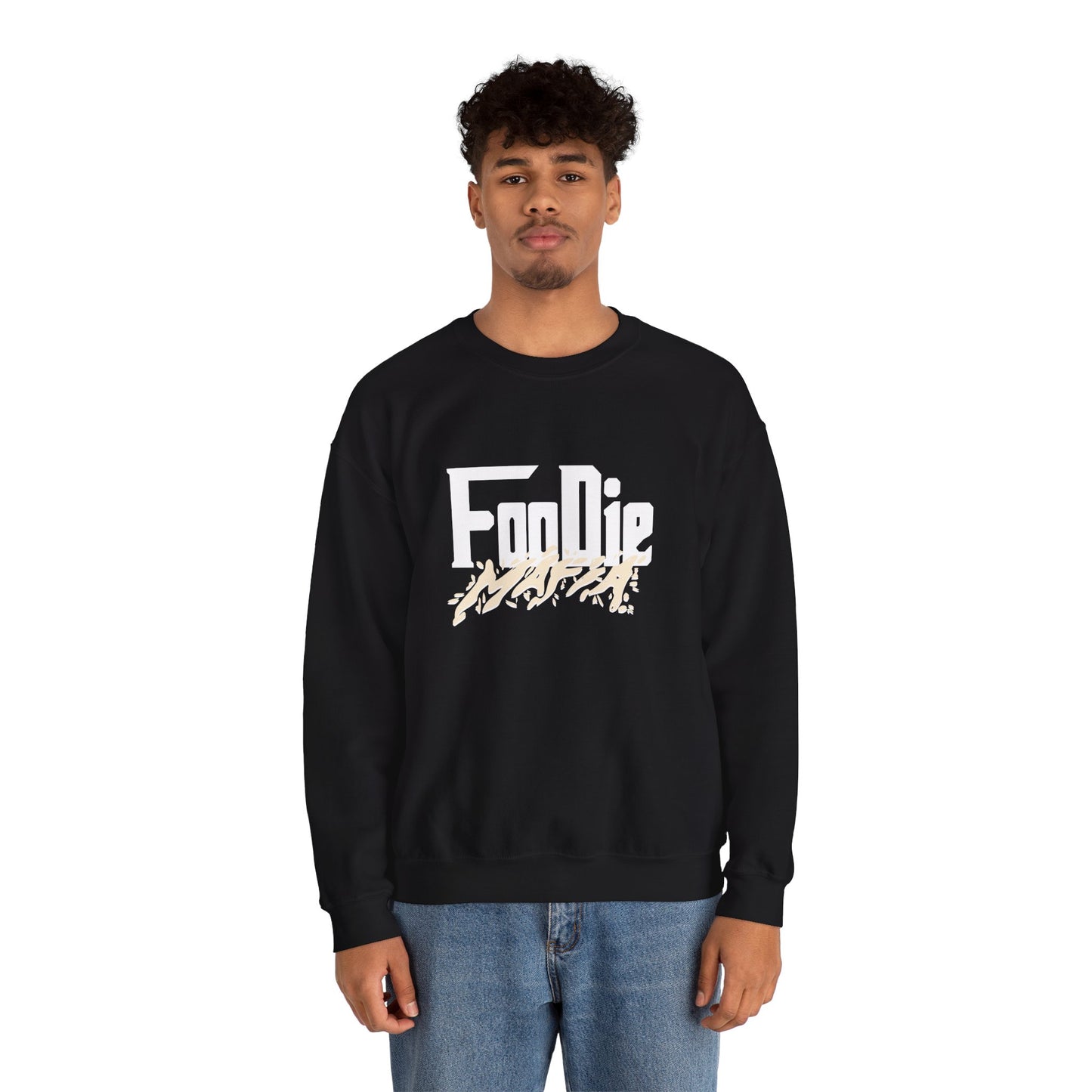 L.O.E.F White Foodie Mafia Unisex Sweatshirt (Cream)