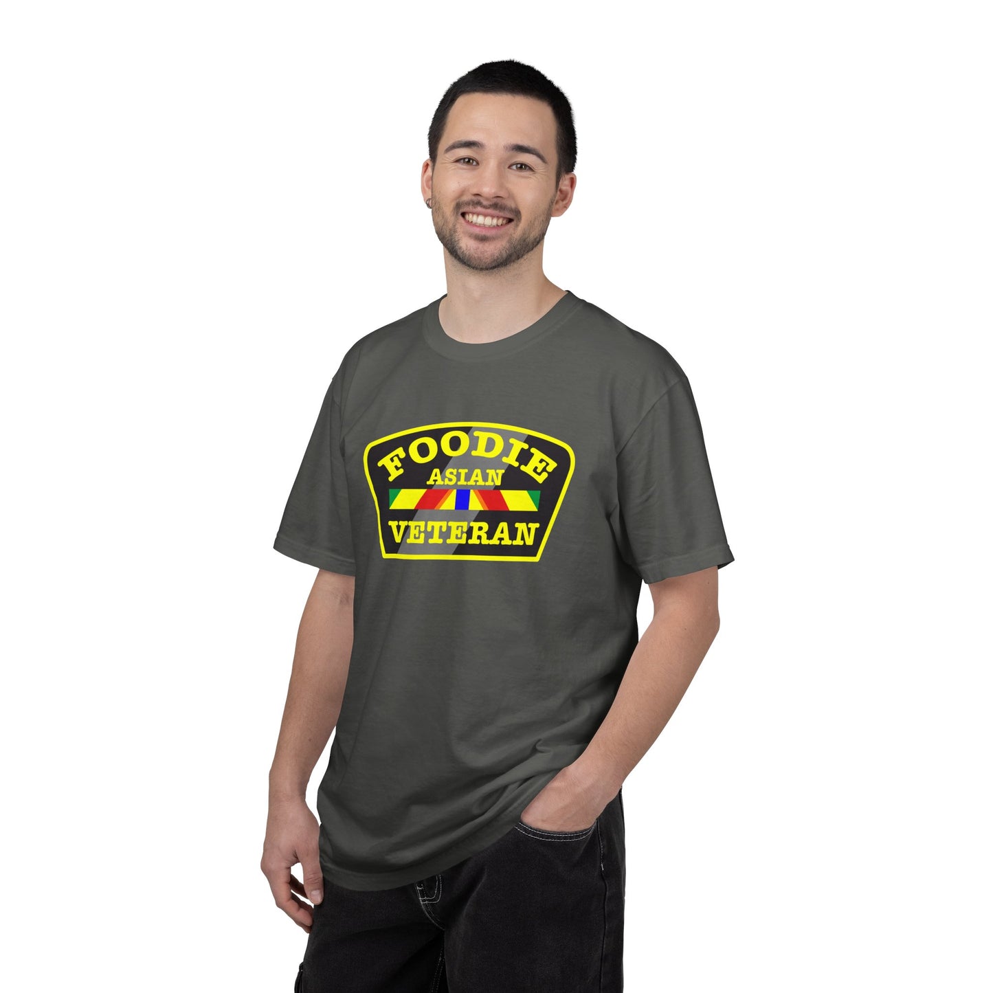 L.O.E.F Foodie Veteran ASIAN Unisex Tee Shirt (Yellow)