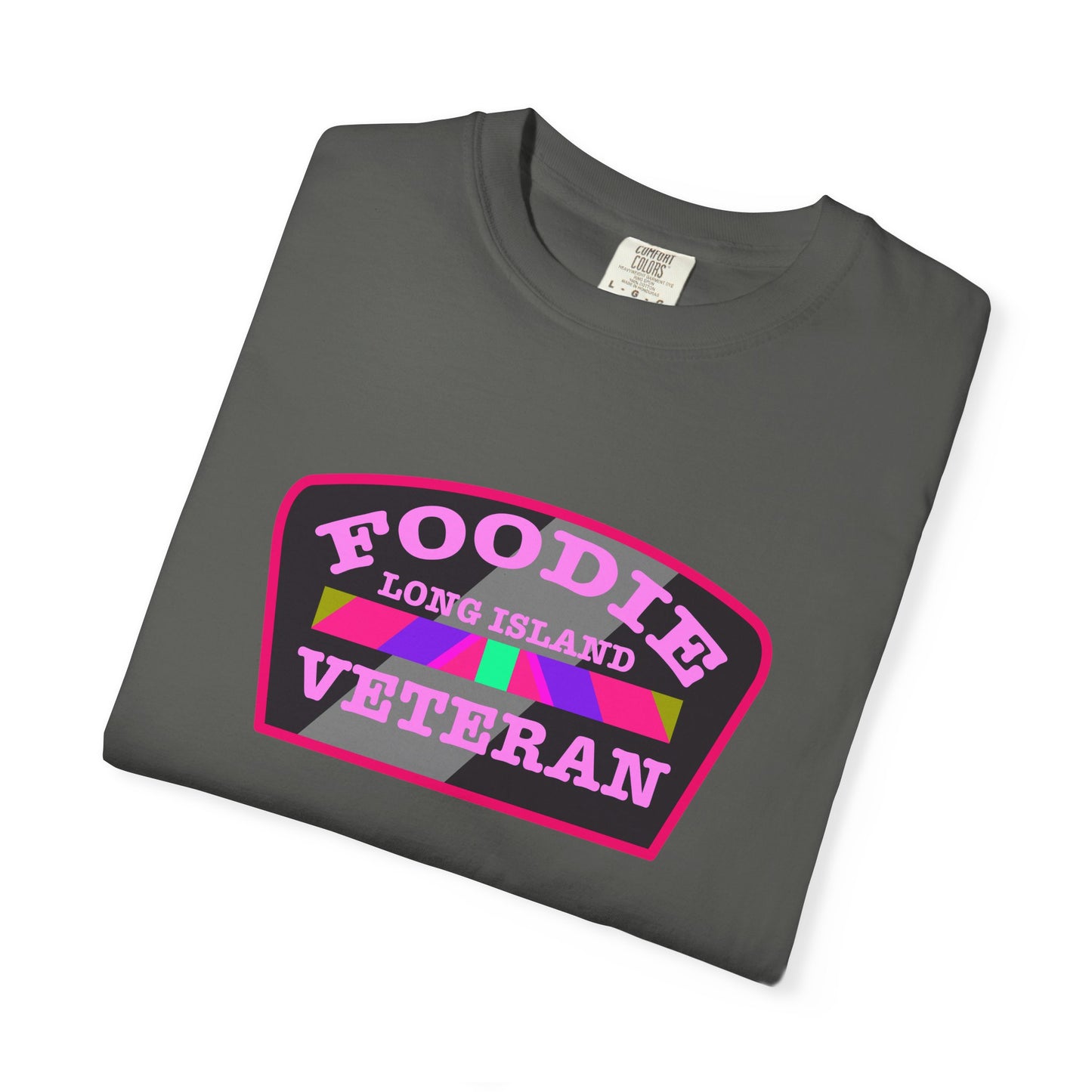 L.O.E.F Foodie Veteran Long Island Unisex Tee Shirt (Pink)