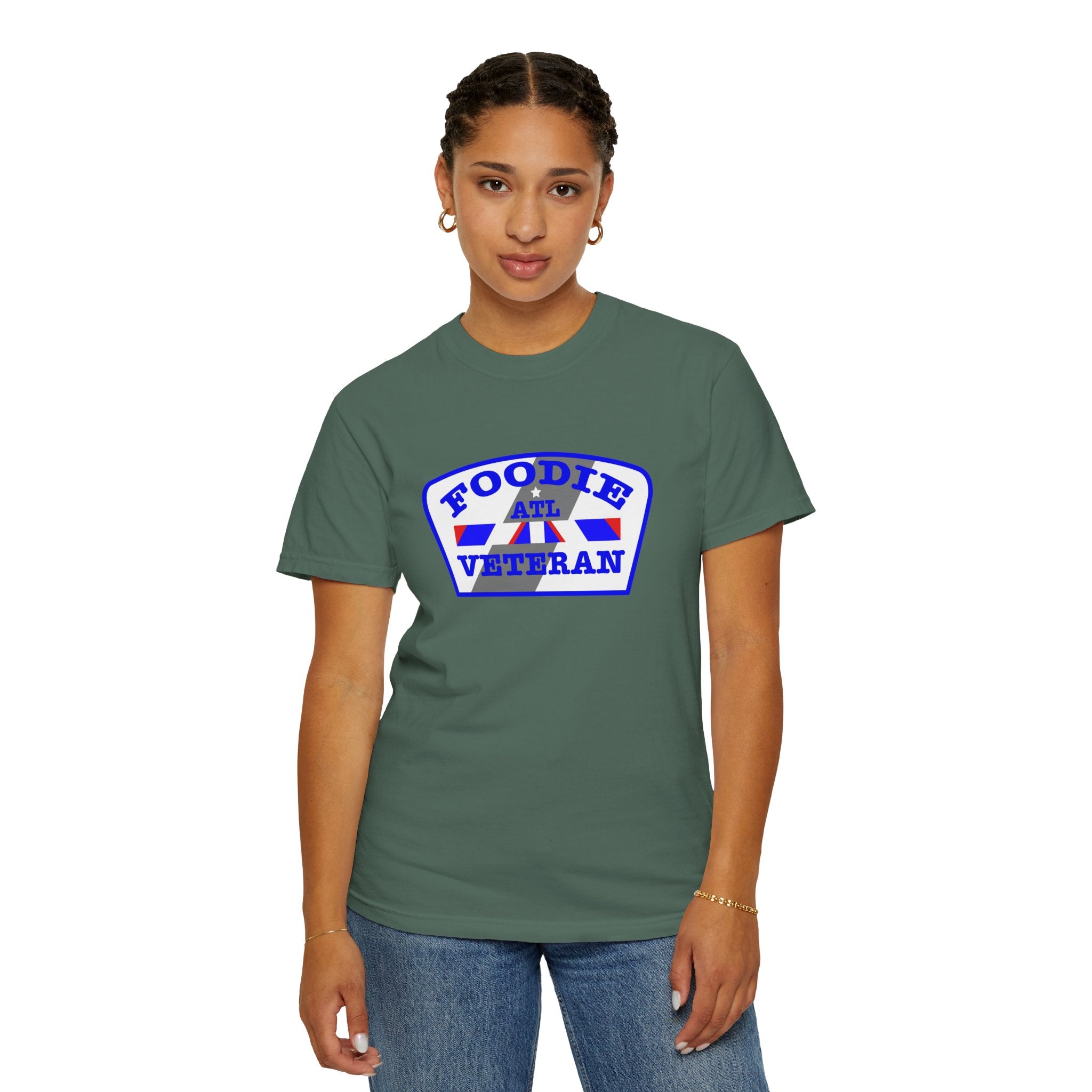 L.O.E.F Foodie Veteran ATL Unisex Tee Shirt (Blue)