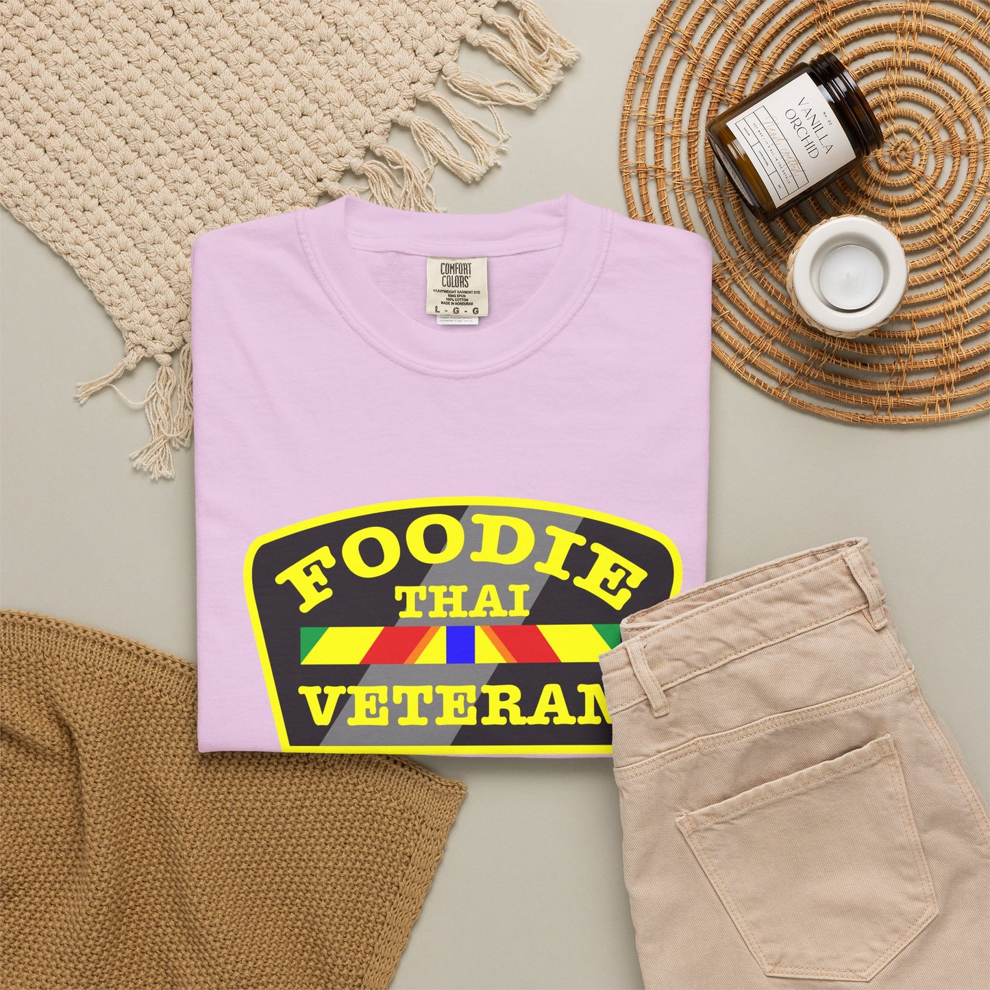 L.O.E.F Foodie Veteran THAI Unisex Tee Shirt (Yellow)