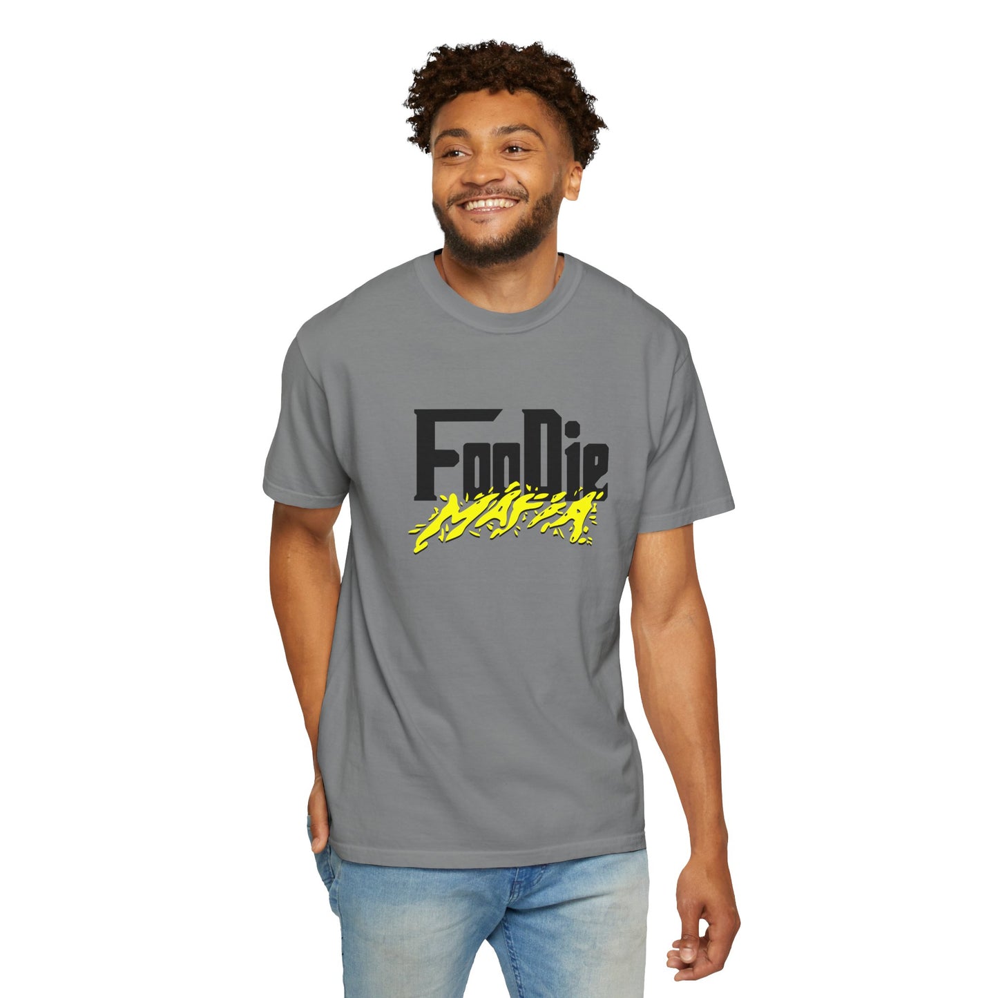 L.O.E.F Foodie Mafia Unisex Tee Shirt (Bright Yellow)