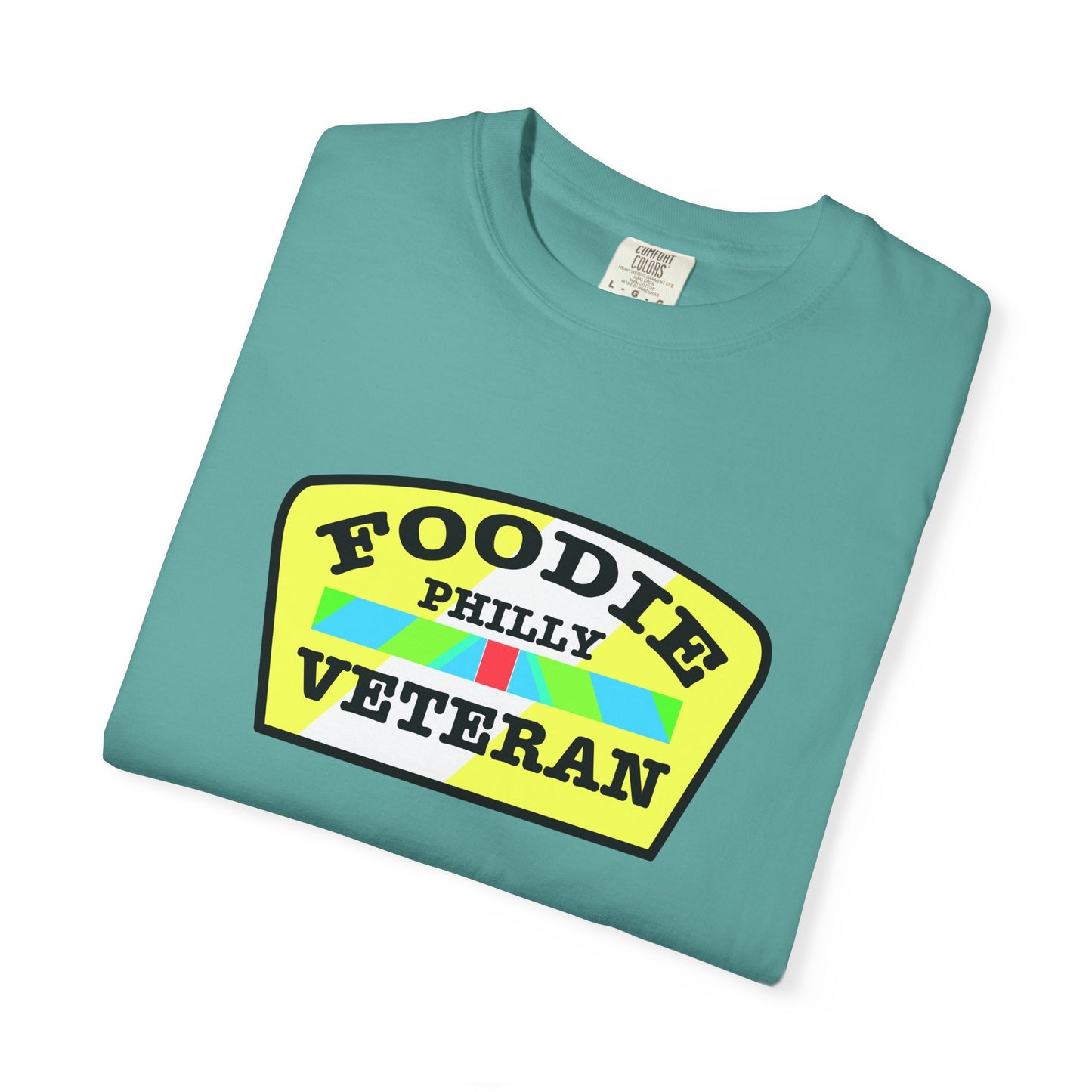L.O.E.F Foodie Veteran PHILLY Unisex Tee Shirt (Yellow and Black)