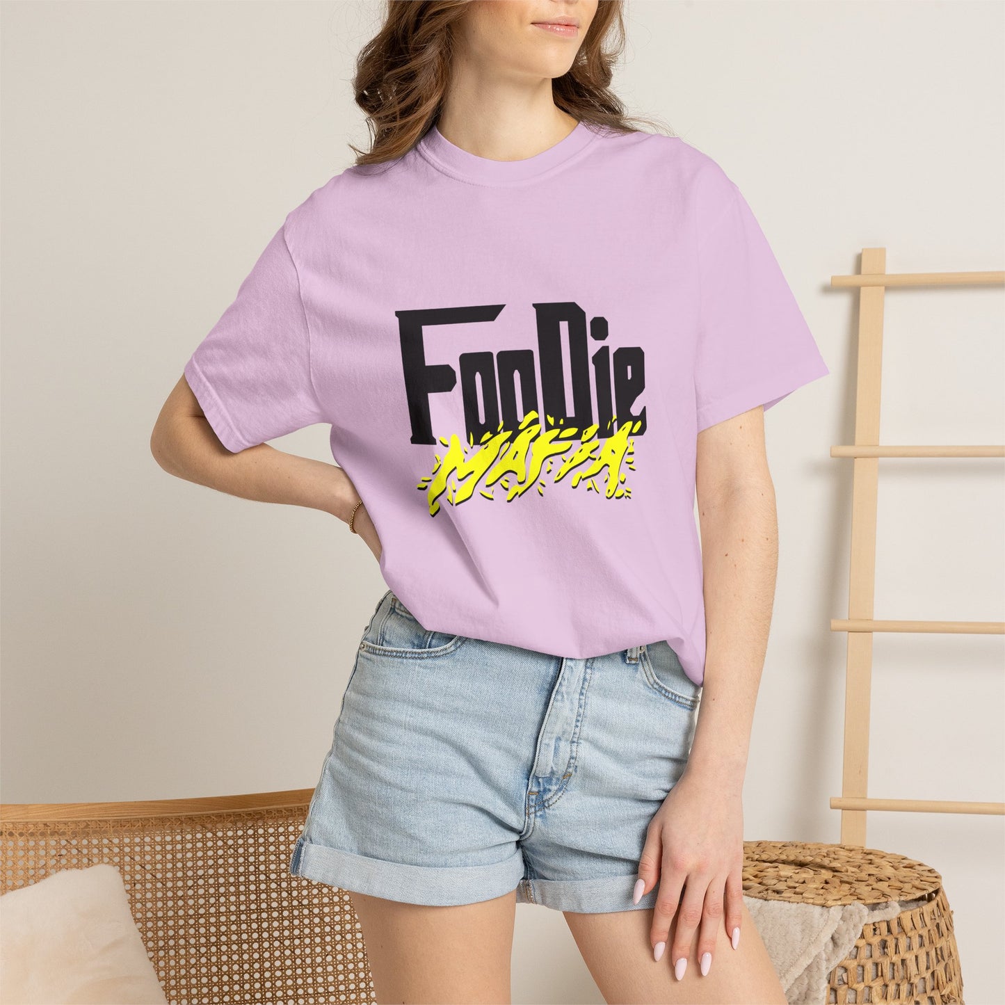 L.O.E.F Foodie Mafia Unisex Tee Shirt (Bright Yellow)