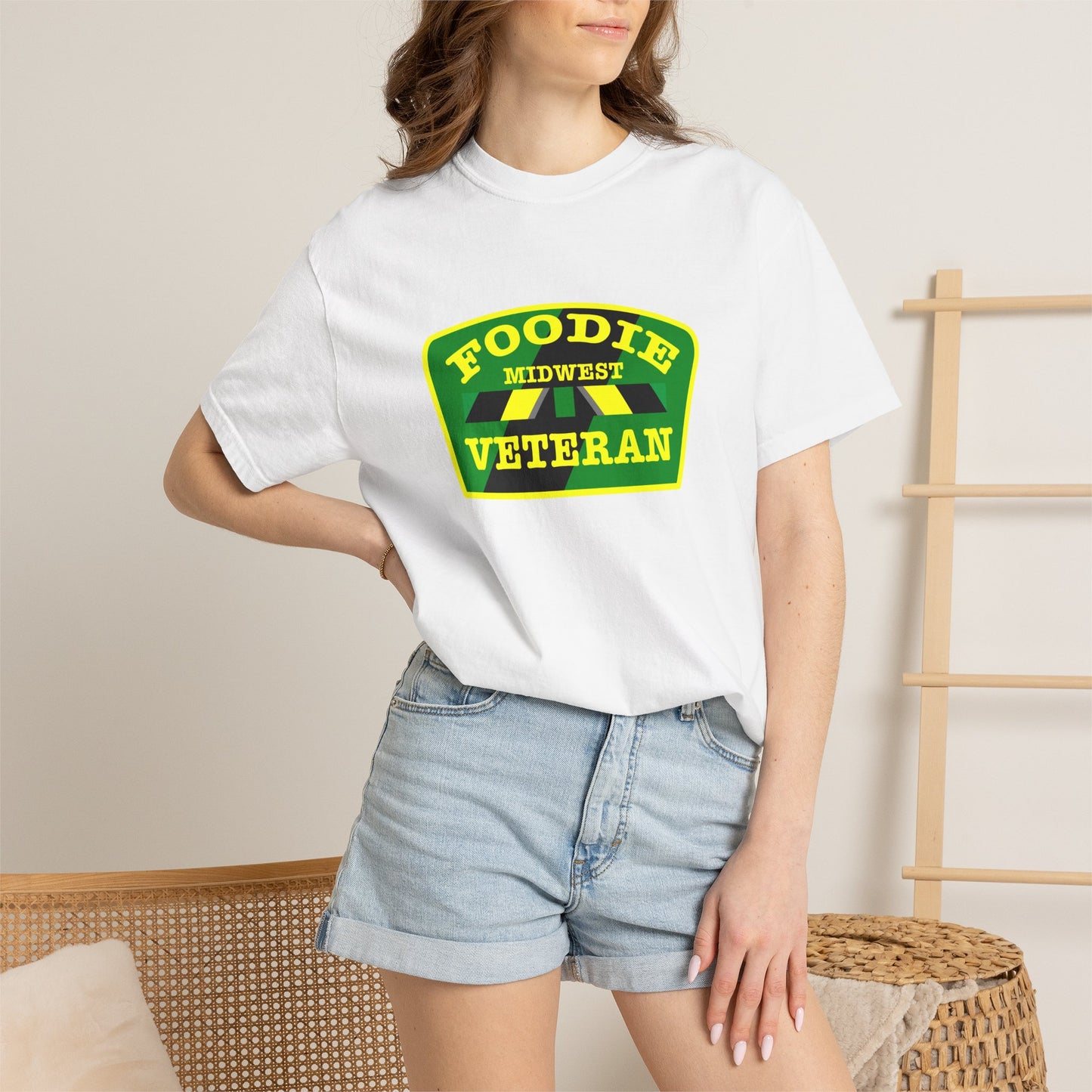 L.O.E.F Foodie Veteran MIDWEST Unisex Tee Shirt (Yellow)