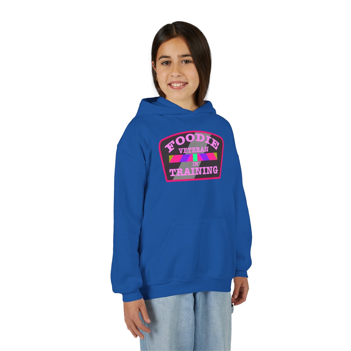 L.O.E.F Foodie Veteran In Training Youth Hoodie (Pink)