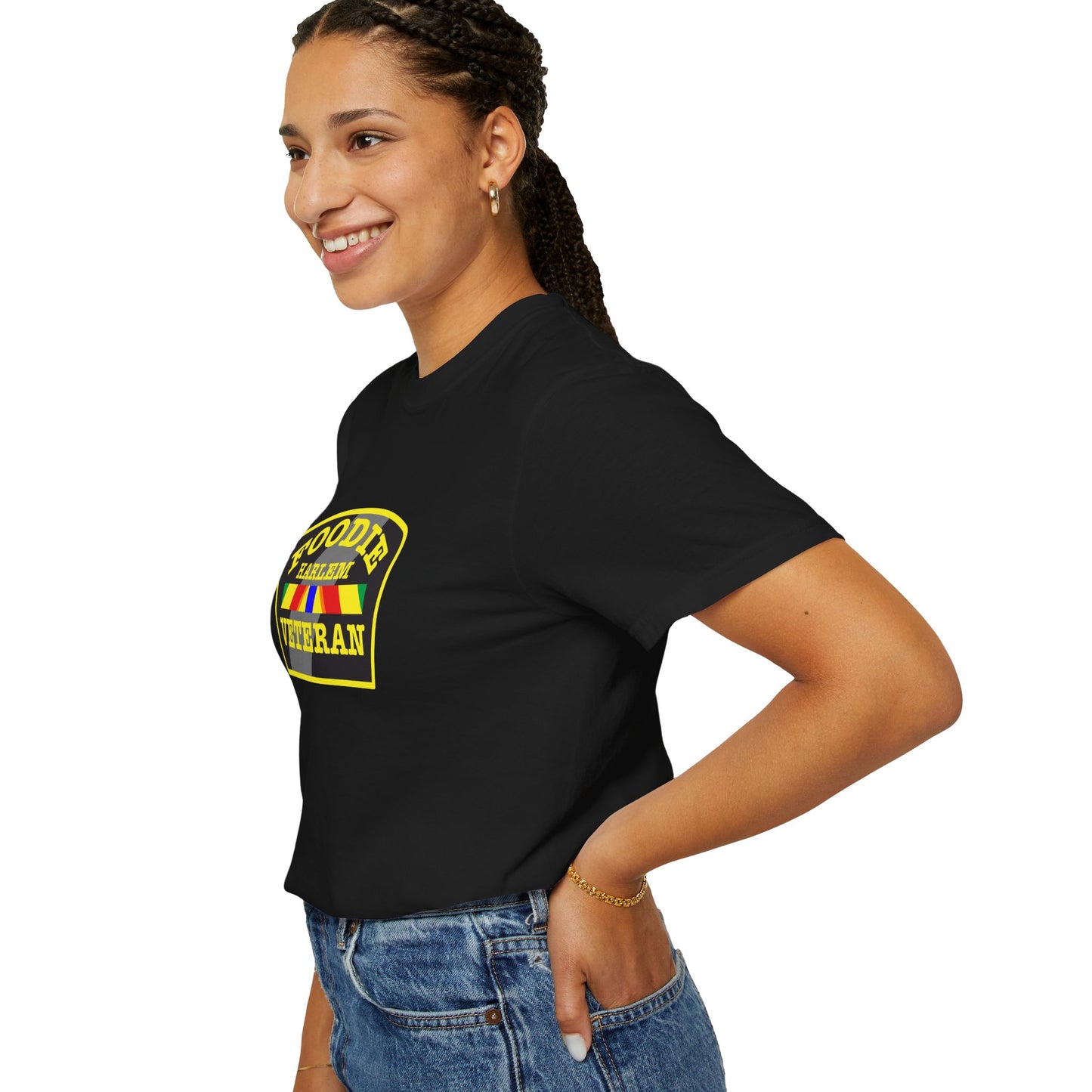 L.O.E.F Foodie Veteran HARLEM Unisex Tee Shirt (Yellow)