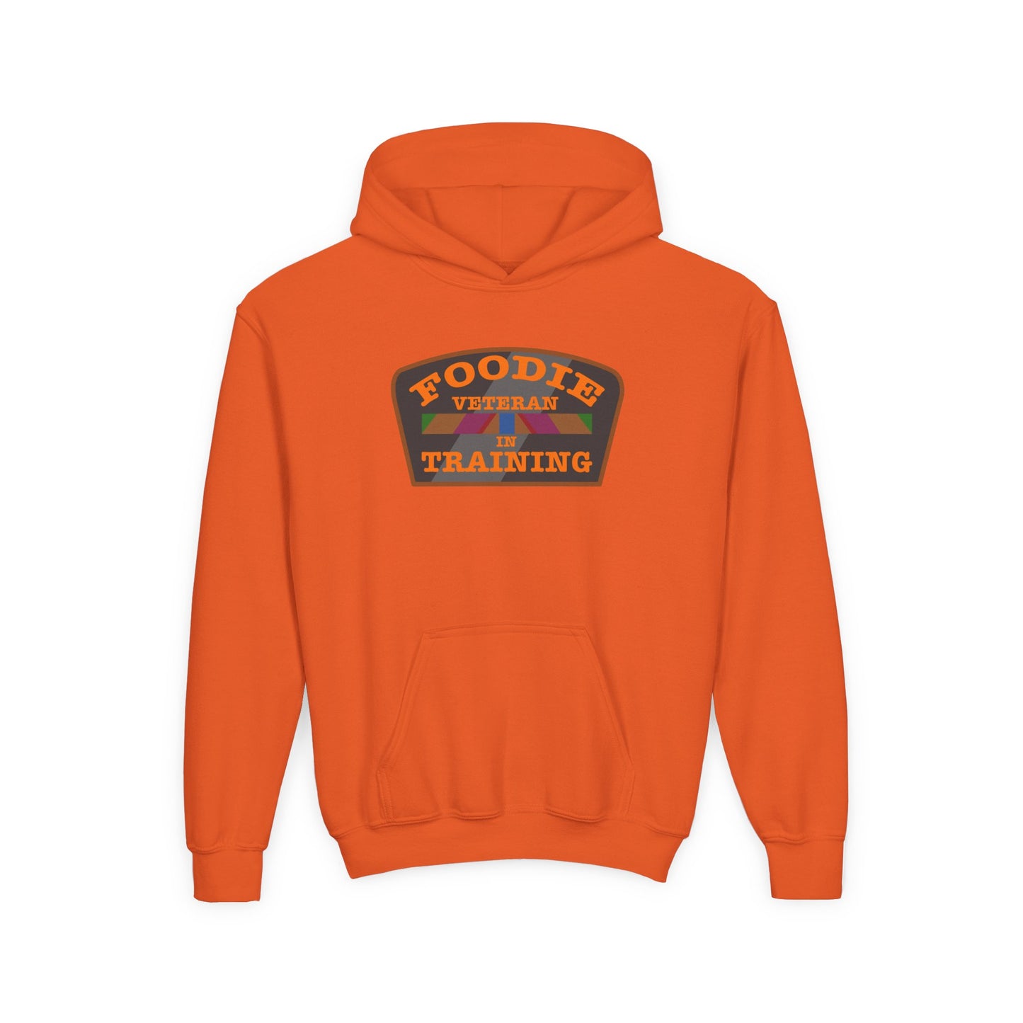 L.O.E.F Foodie Veteran In Training Kids Hoodie (Orange)