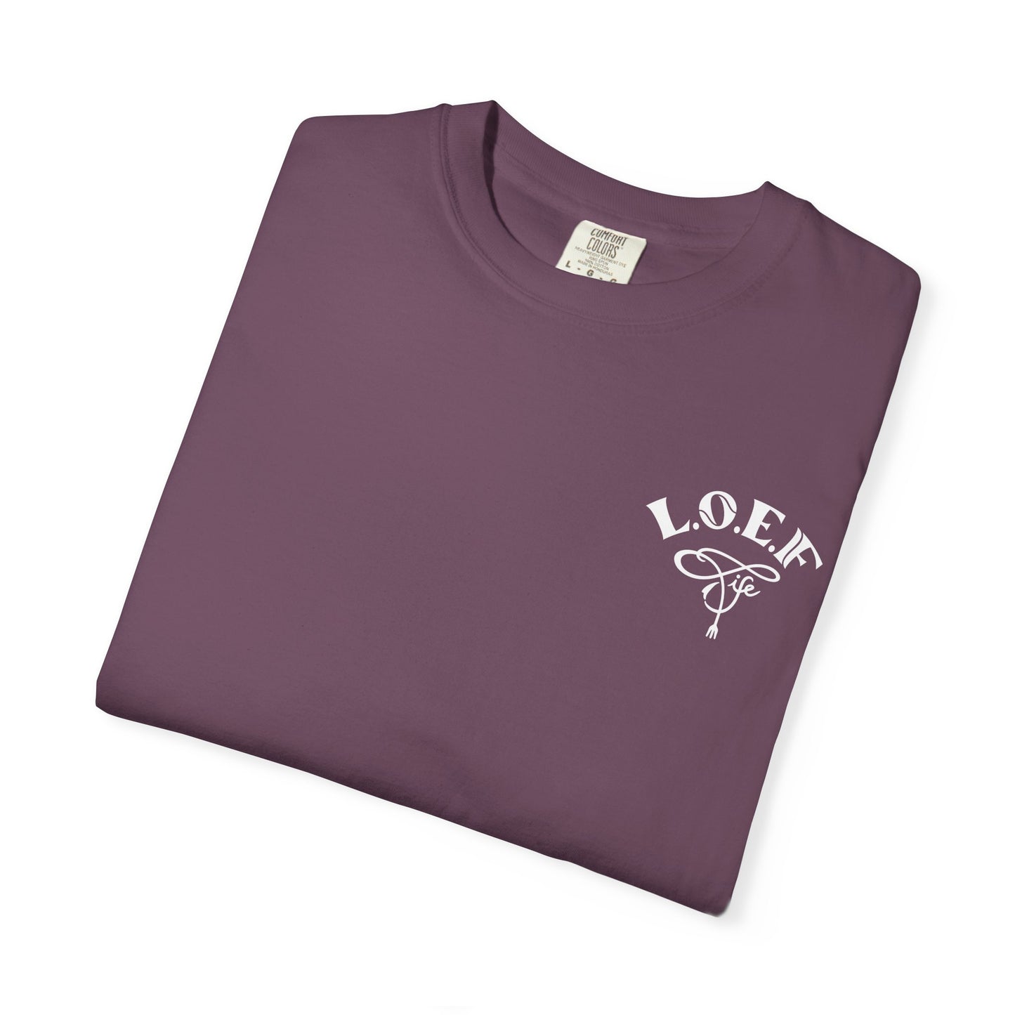L.O.E.F LIFESTYLE OF EVERYDAY FOODIES Unisex Tee Shirt (White)
