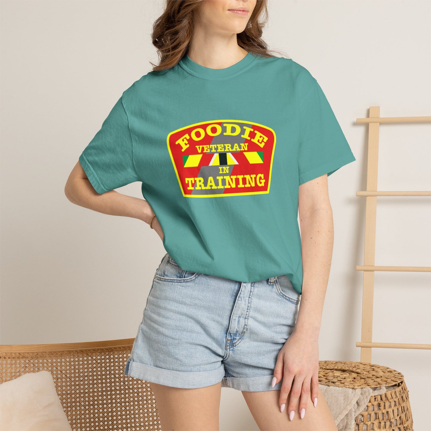 L.O.E.F Foodie Veteran IN TRAINING Unisex Tee Shirt (Yellow)