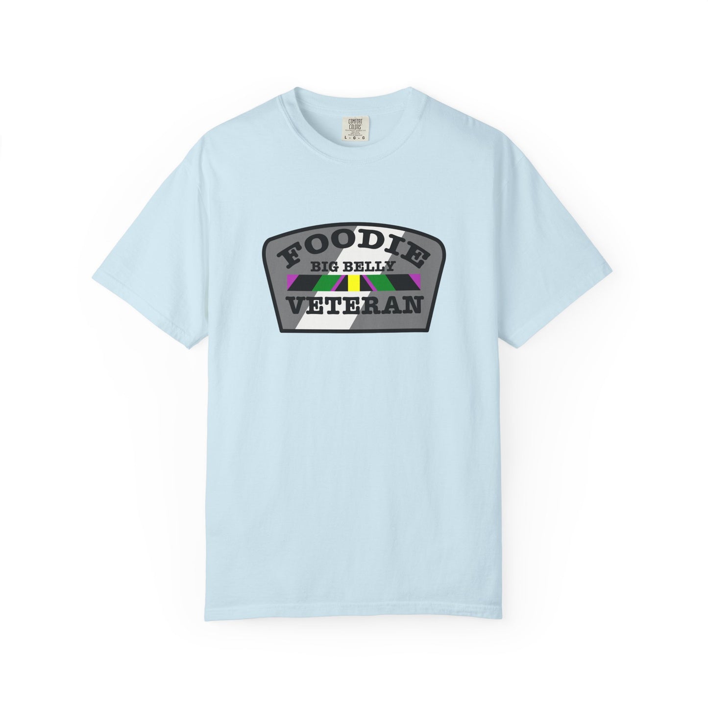 L.O.E.F Foodie Veteran Big Belly Unisex Tee Shirt (Gray)