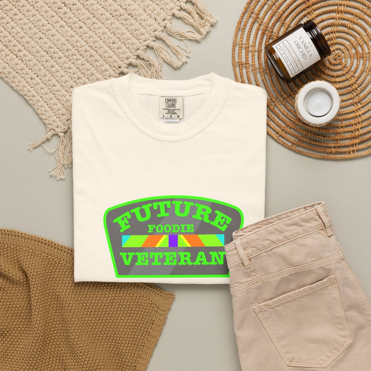 L.O.E.F Future Foodie Veteran Tee Shirt  (Neon Green)