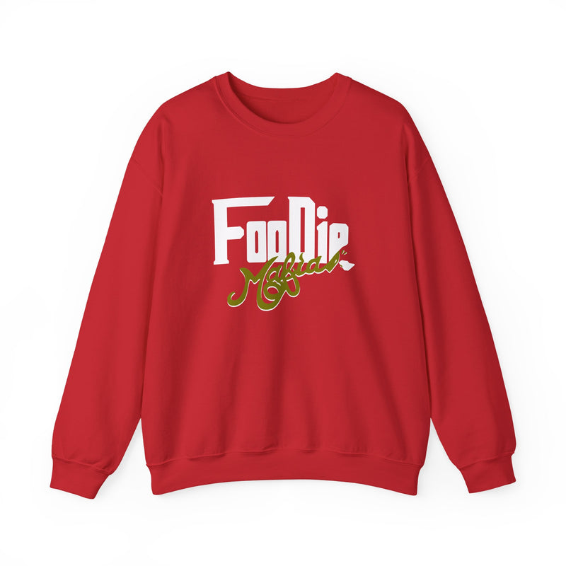 L.O.E.F White Foodie Mafia Unisex Sweatshirt (Olive)