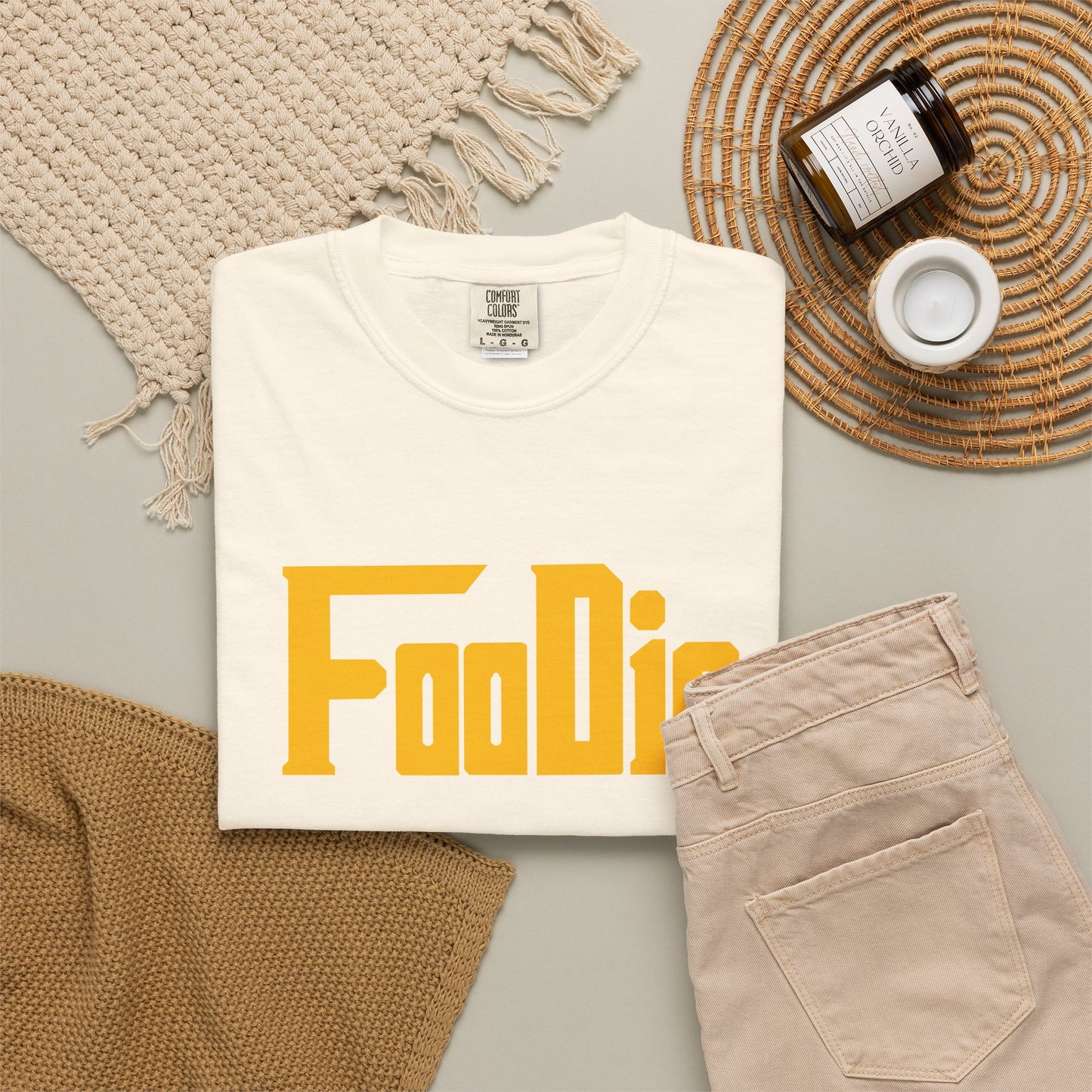 L.O.E.F Foodie Unisex Tee Shirt (Dark Yellow)