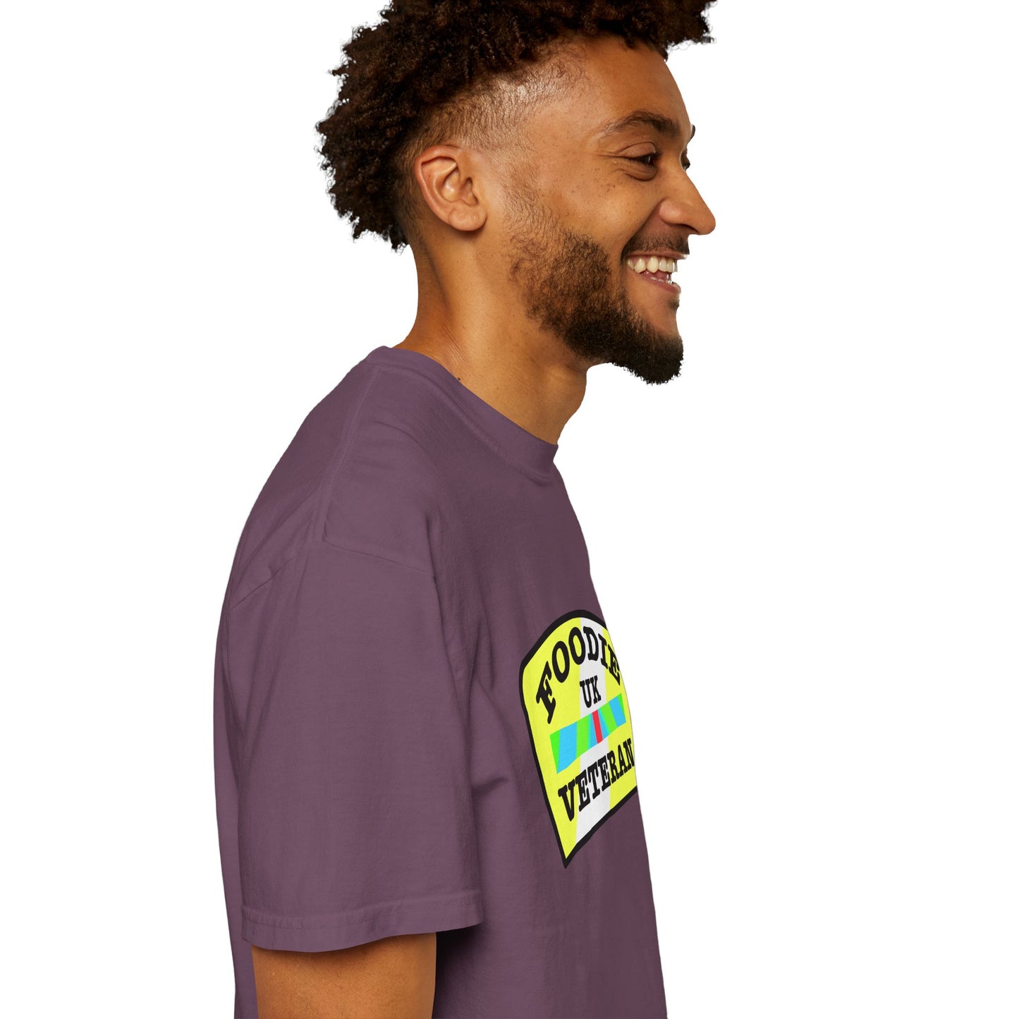 L.O.E.F Foodie Veteran UK Unisex Tee Shirt (Yellow and Black)