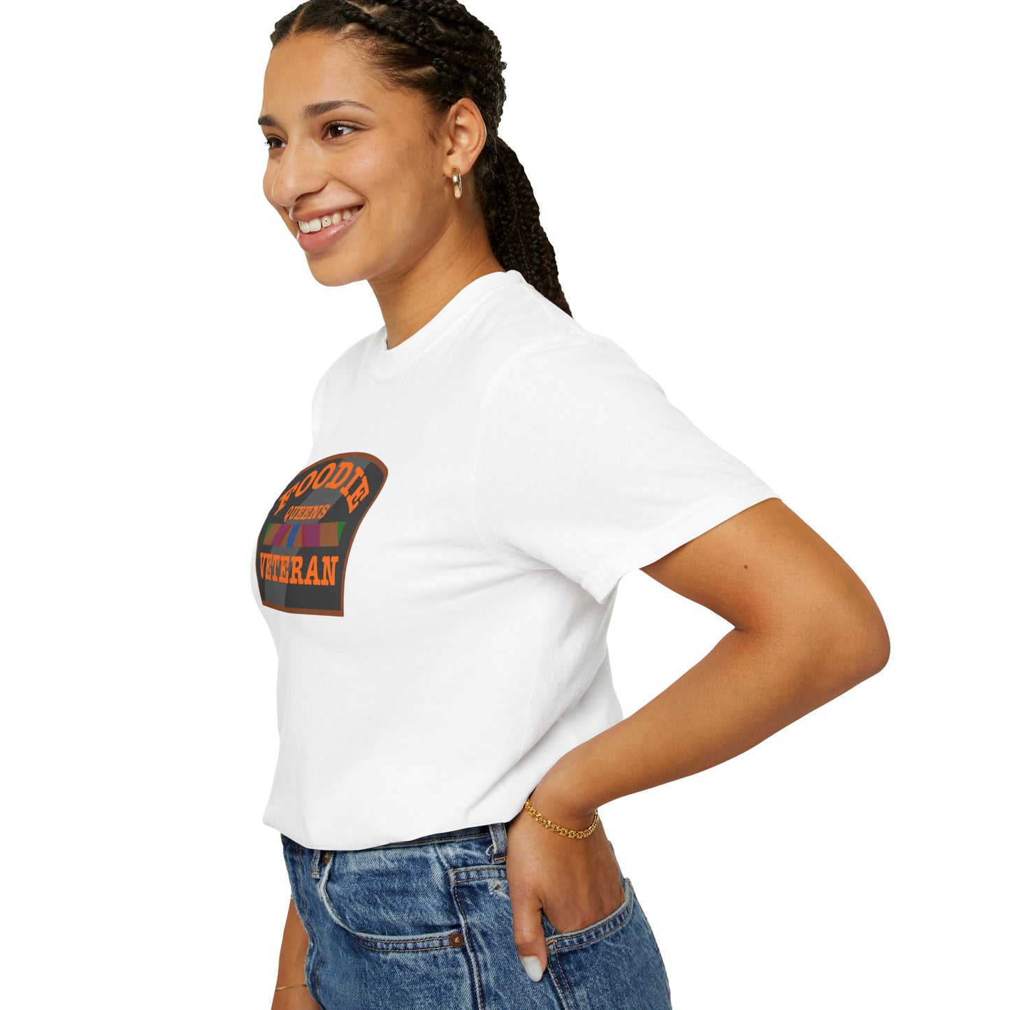 L.O.E.F Foodie Veteran QUEENS Unisex Tee Shirt (Orange)