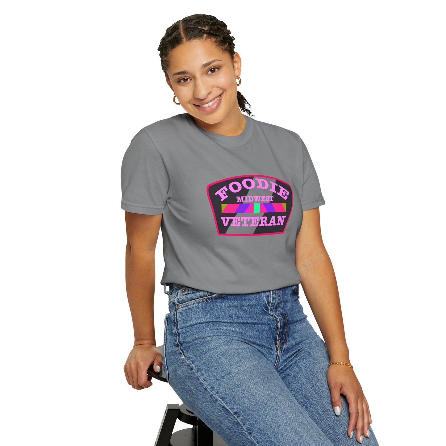 L.O.E.F Foodie Veteran MIDWEST Unisex Tee Shirt (Pink)