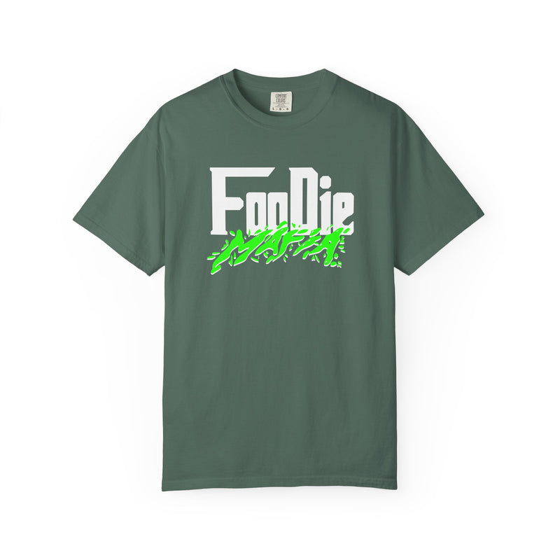 L.O.E.F White Foodie Mafia Unisex Tee Shirt (Neon Green)