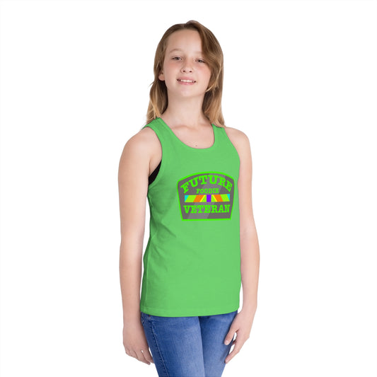 L.O.E.F Future Foodie Veteran Kids Tank Top (Neon Green)
