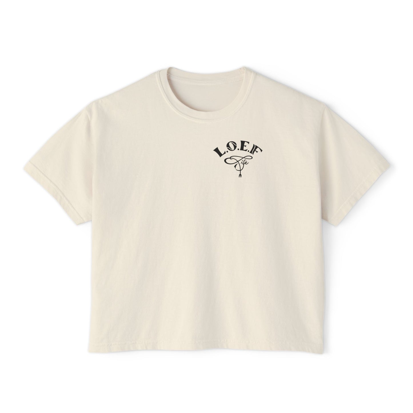 L.O.E.F Foodie 4Life Vegan Boxy Tee (Turquoise)