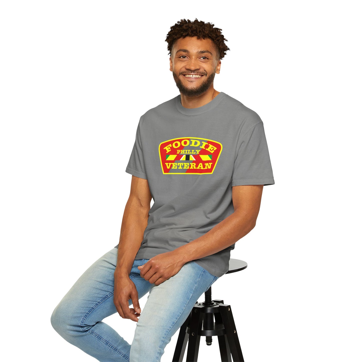 L.O.E.F Foodie Veteran PHILLY Unisex Tee Shirt (Yellow)