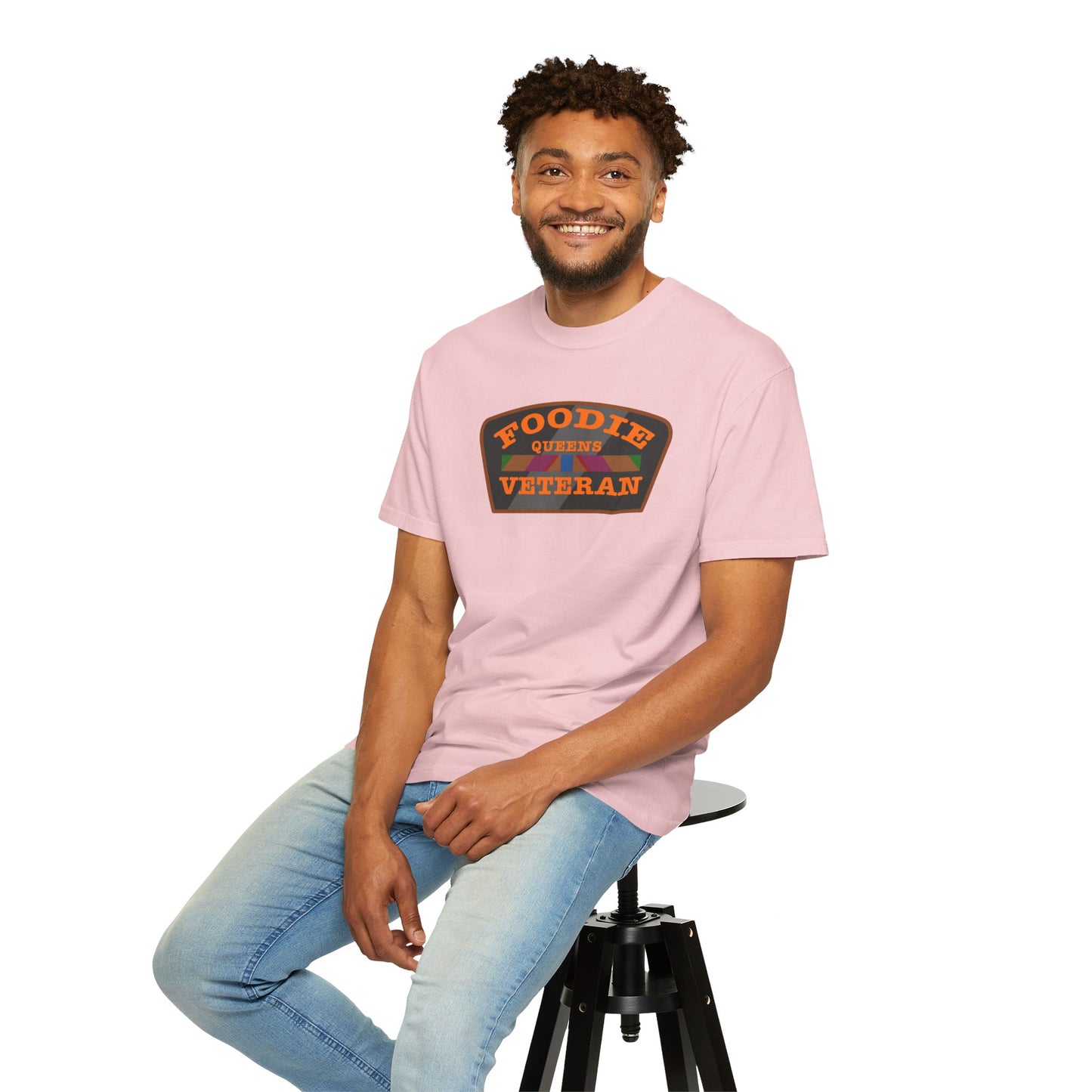L.O.E.F Foodie Veteran QUEENS Unisex Tee Shirt (Orange)