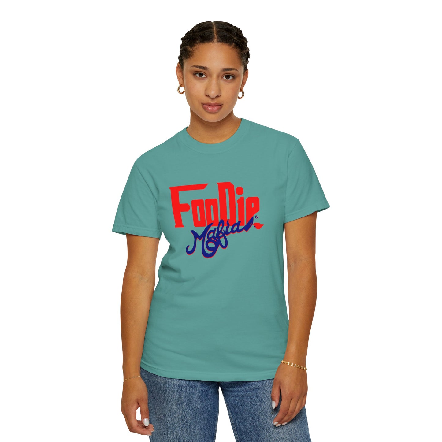 L.O.E.F Red Foodie Mafia Unisex Tee shirt (Dark Blue)