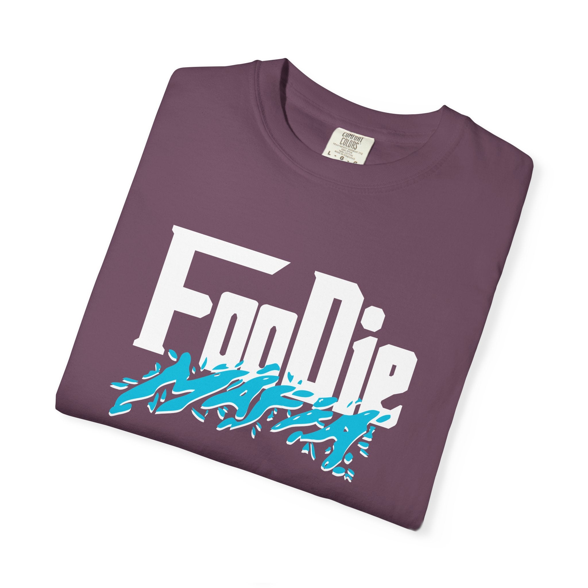 L.O.E.F Foodie Mafia Unisex Tee Shirt  (Aqua Blue)