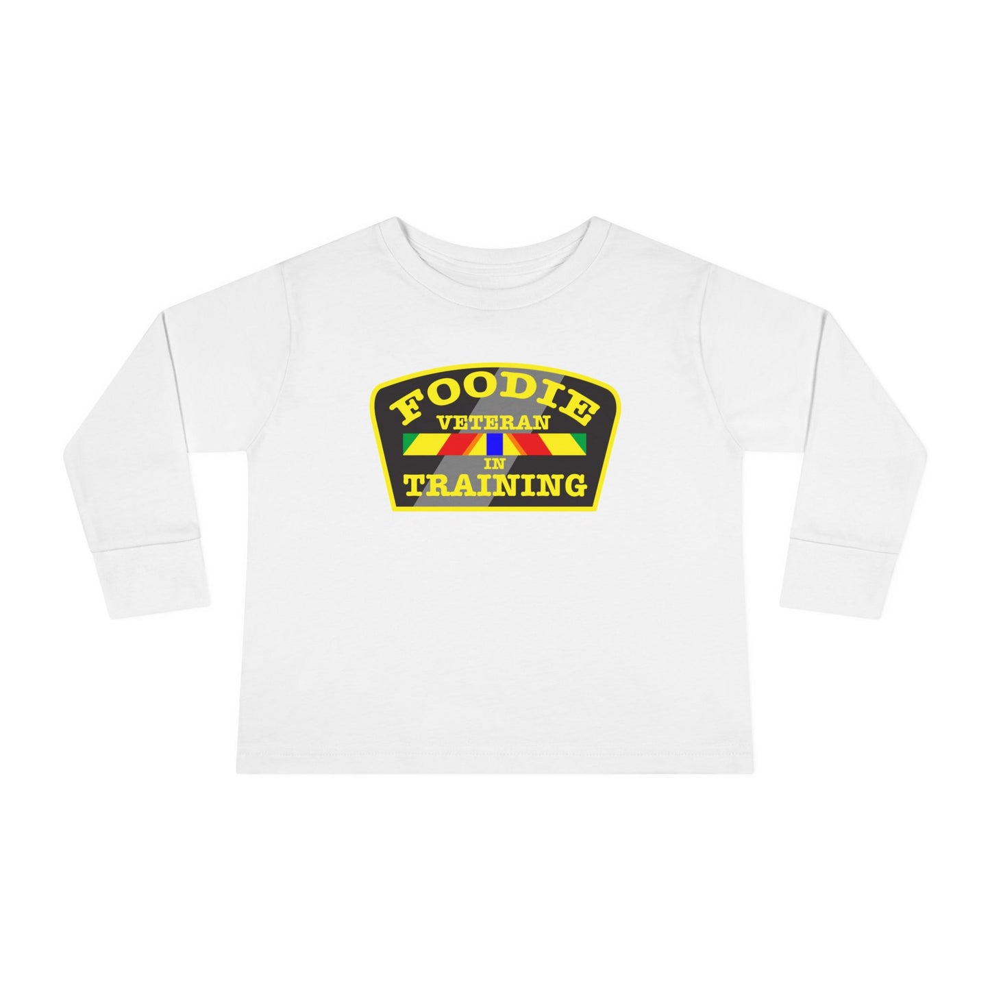 L.O.E.F Foodie Veteran In Training Toddler Long Sleeve Tee (Yellow)