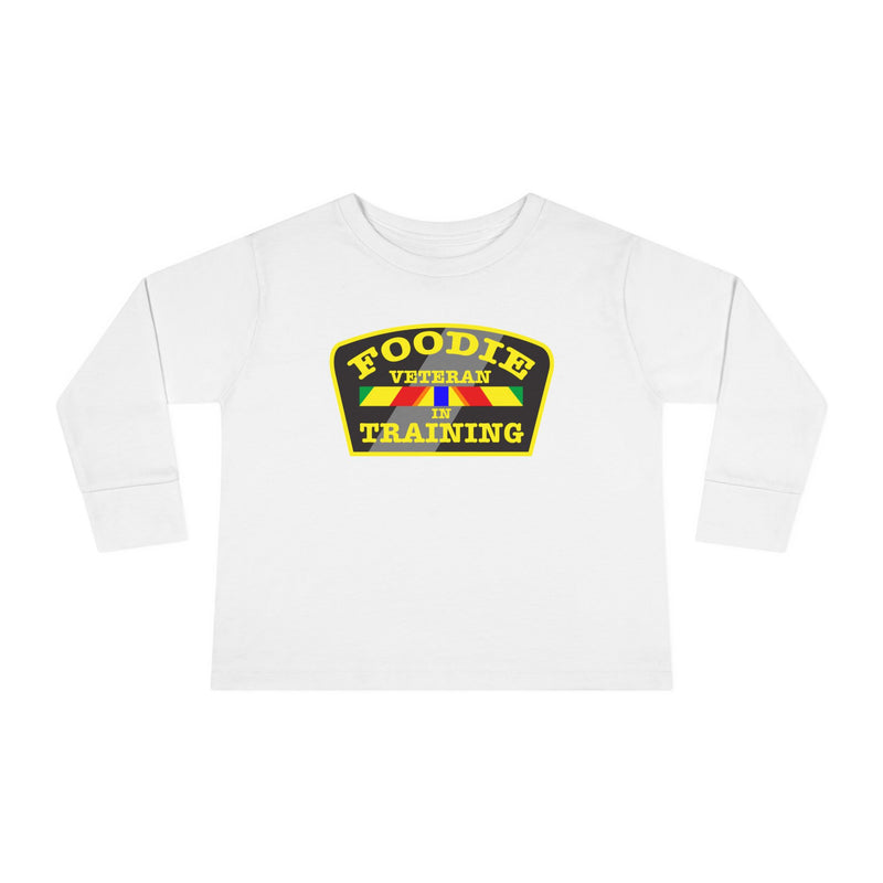 L.O.E.F Foodie Veteran In Training Toddler Long Sleeve Tee (Yellow)