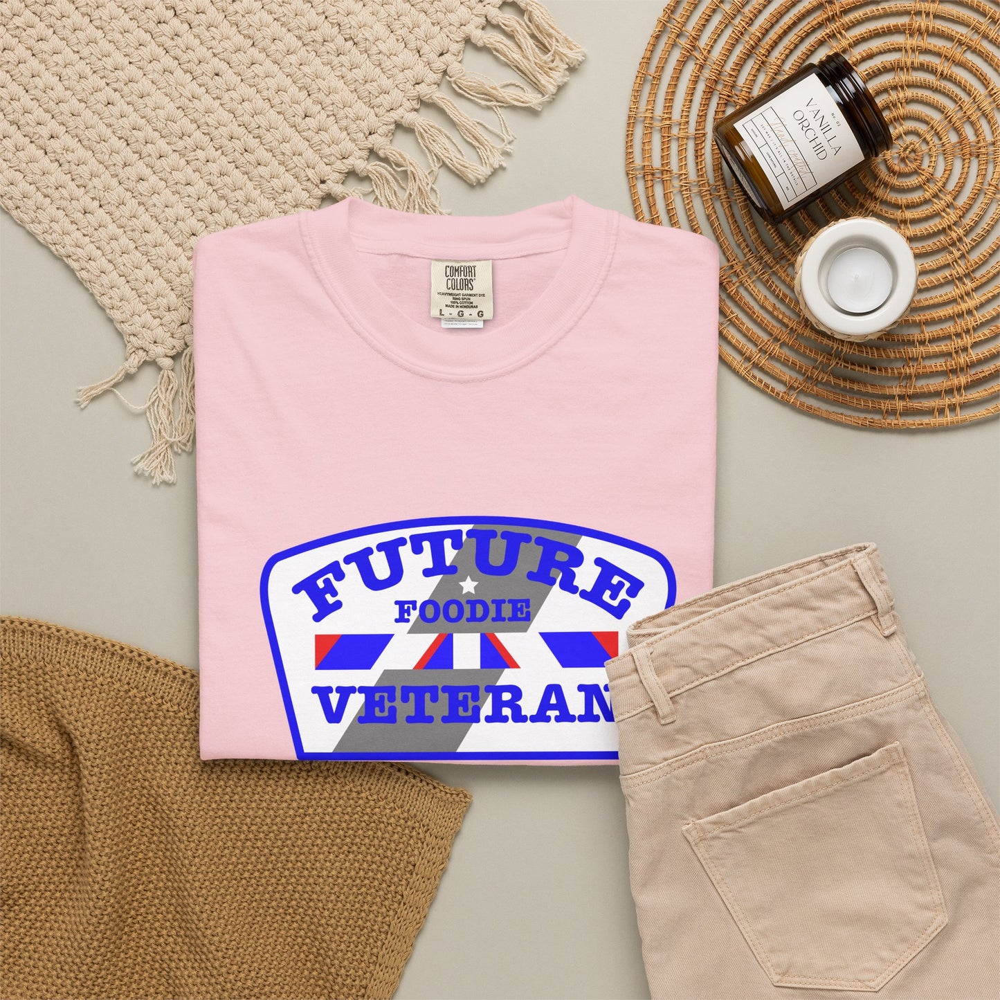 L.O.E.F Future Foodie Veteran Unisex Tee Shirt (Blue)