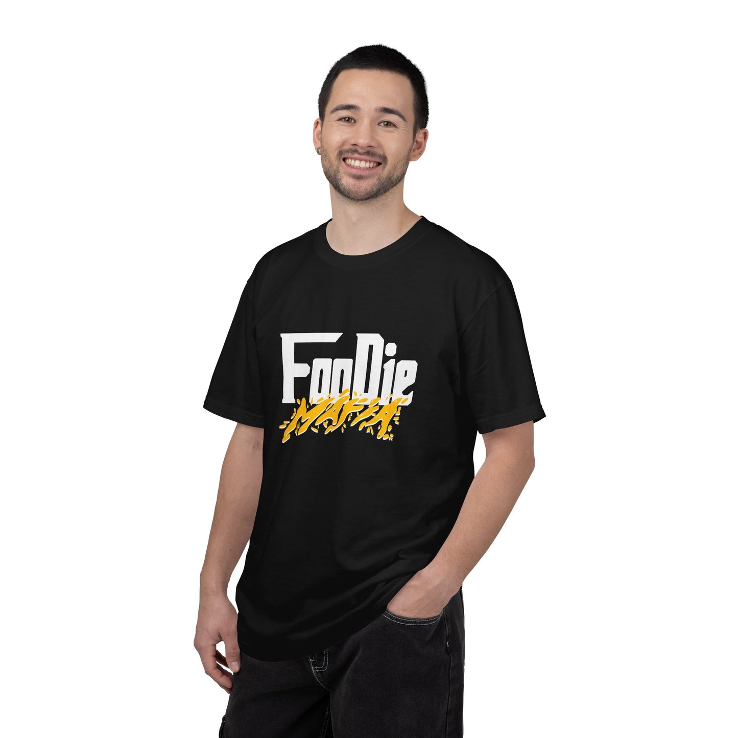 L.O.E.F White Foodie Mafia Unisex Tee shirt (Bright Yellow)
