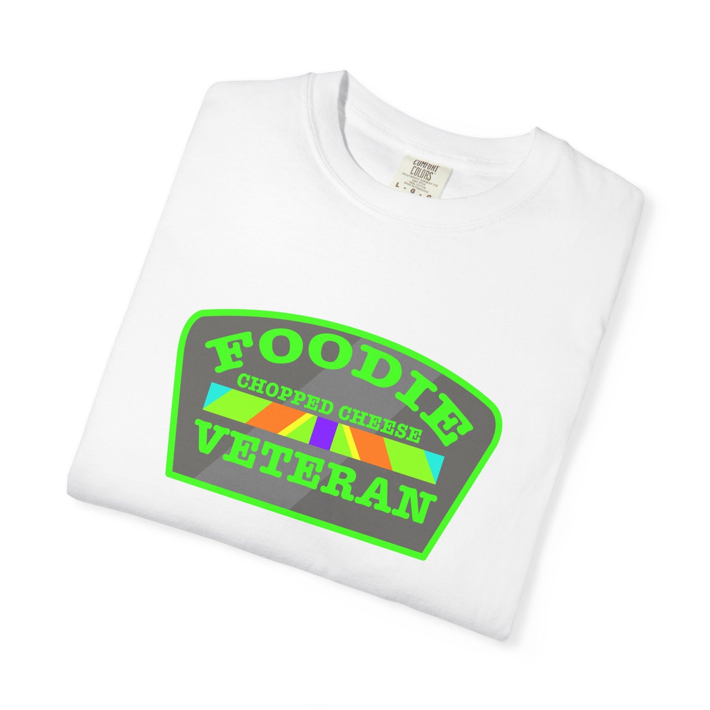 L.O.E.F Foodie Veteran Chopped Cheese Unisex Tee Shirt (Neon Green)