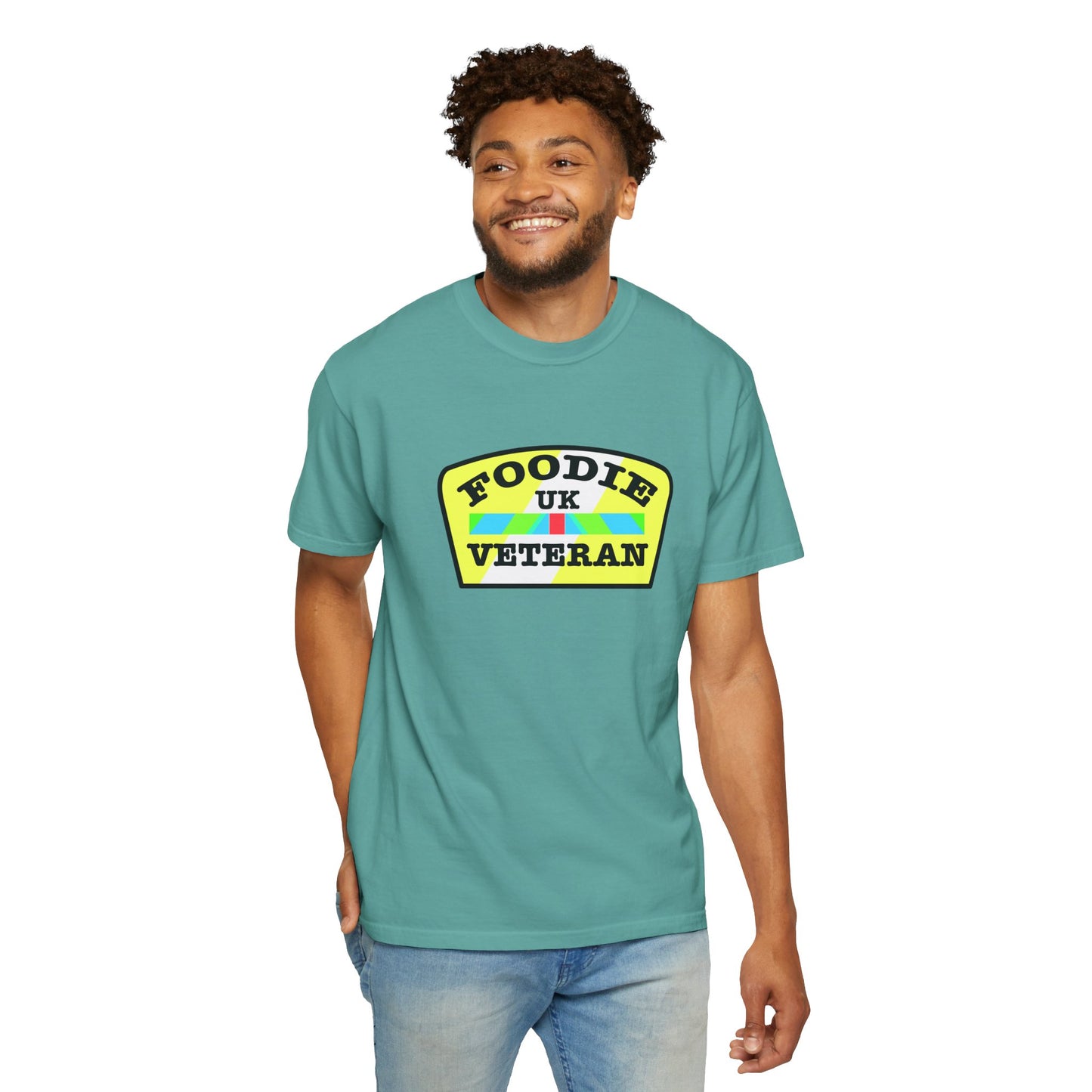 L.O.E.F Foodie Veteran UK Unisex Tee Shirt (Yellow and Black)