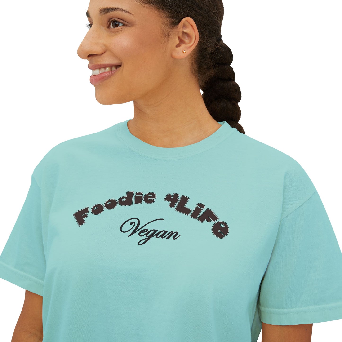 L.O.E.F Foodie 4Life Vegan Boxy Tee (Black)