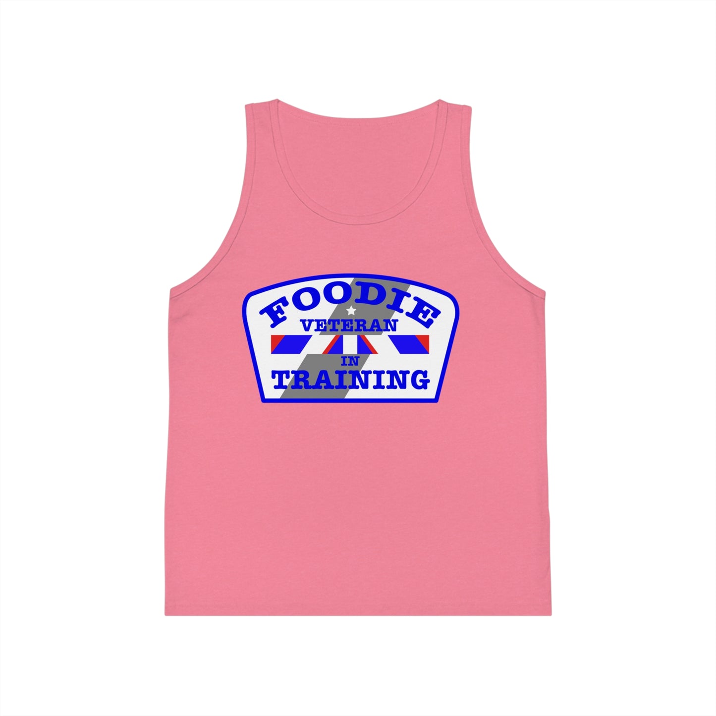 L.O.E.F Foodie Veteran In Training Kids Tank Top (Blue)
